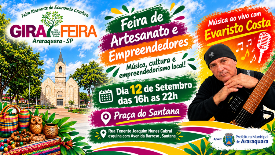 GiraFeira ocupa Praça do Santana neste sábado com artesanato, gastronomia e música